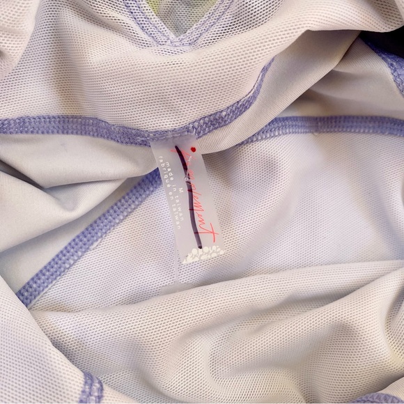 NWT Free People Movement Sheer Luck Set Romper Skirt FP Movement Bluebell Combo - Picture 9 of 14